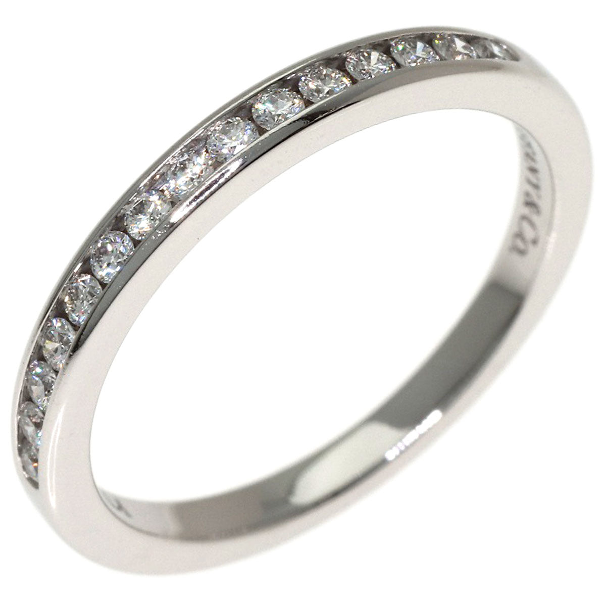 TIFFANY&Co. Half eternity Diamond Ring Platinum PT950 Ladies [Used]