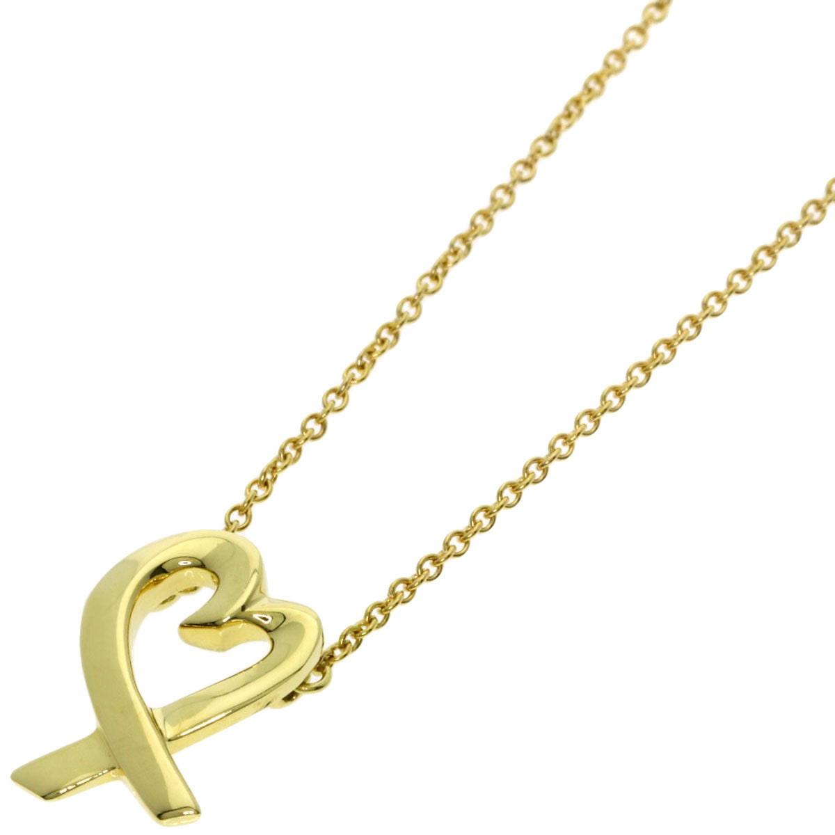 TIFFANY&Co. Loving heart Necklace K18 Yellow Gold Ladies [Used]