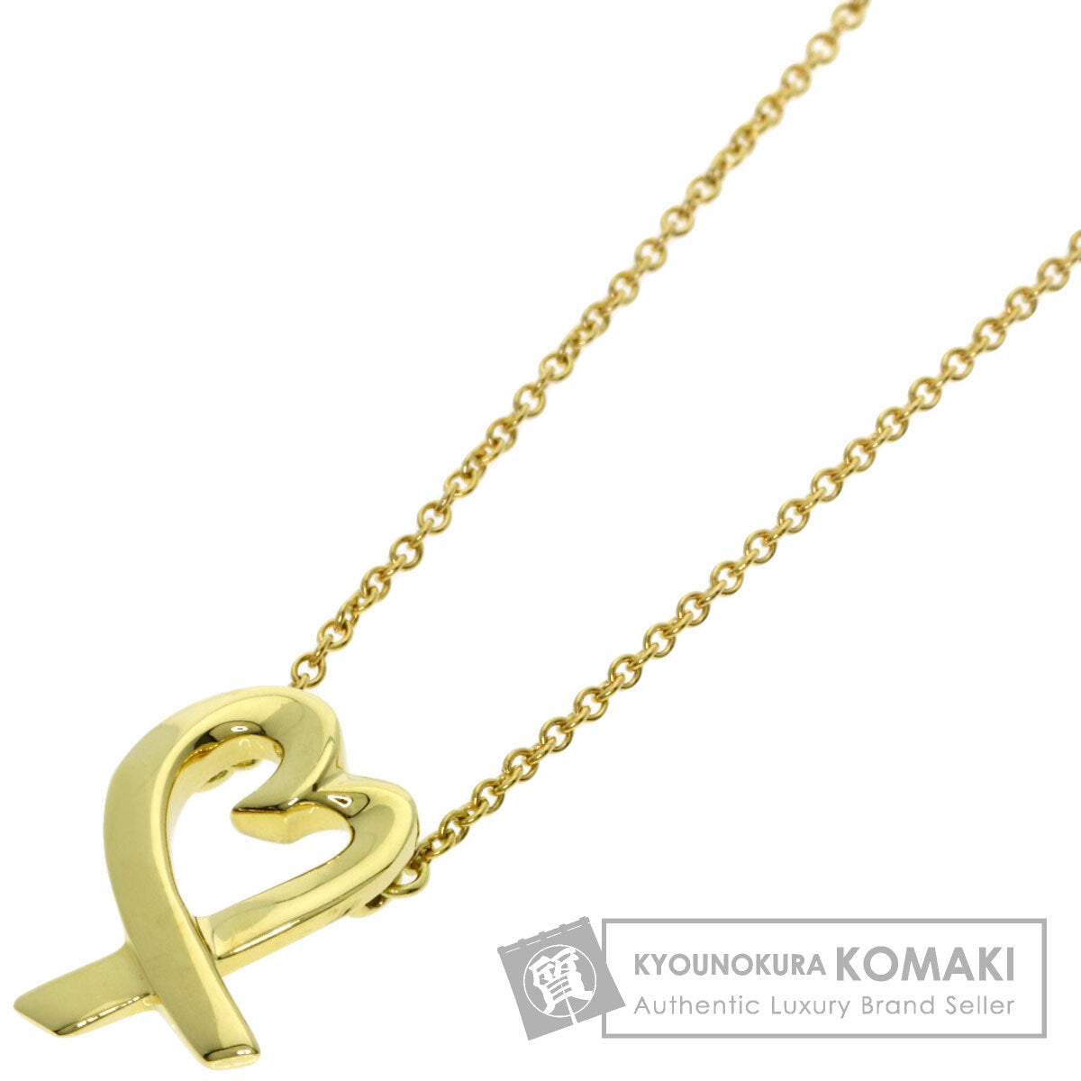 TIFFANY&Co. Loving heart Necklace K18 Yellow Gold Ladies [Used]