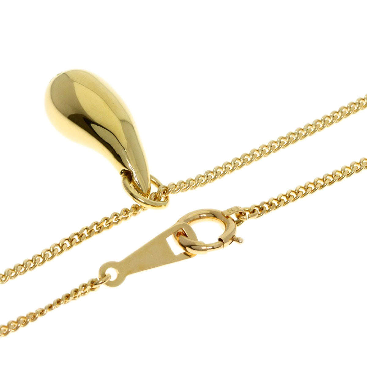 TIFFANY&Co. teardrop Necklace K18 Yellow Gold Ladies [Used]