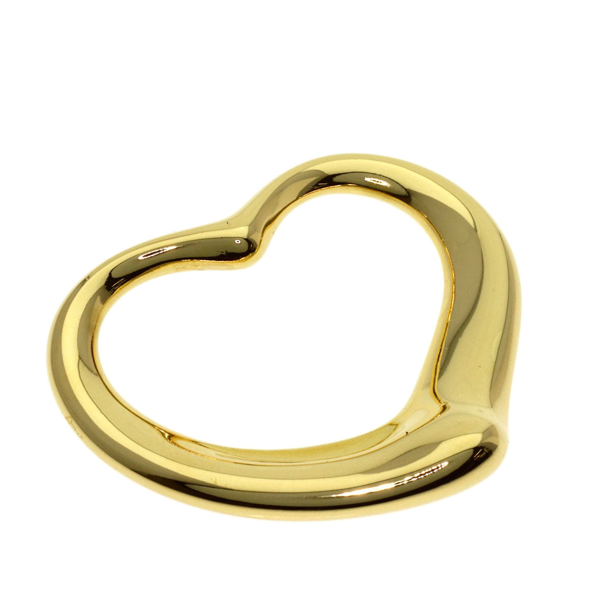 TIFFANY&Co. Open heart Pendant top K18 Yellow Gold Ladies [Used]