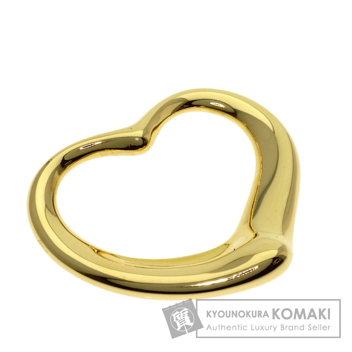 TIFFANY&Co. Open heart Pendant top K18 Yellow Gold Ladies [Used]