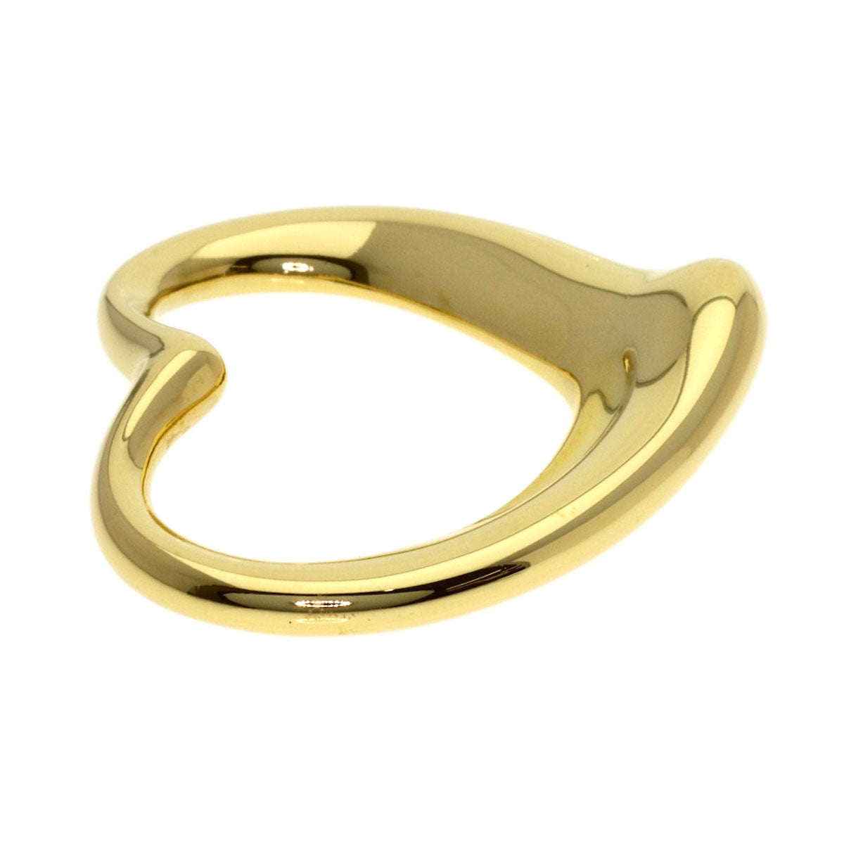TIFFANY&Co. Open heart Pendant top K18 Yellow Gold Ladies [Used]