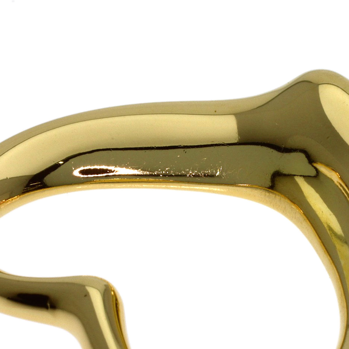 TIFFANY&Co. Open heart Pendant top K18 Yellow Gold Ladies [Used]