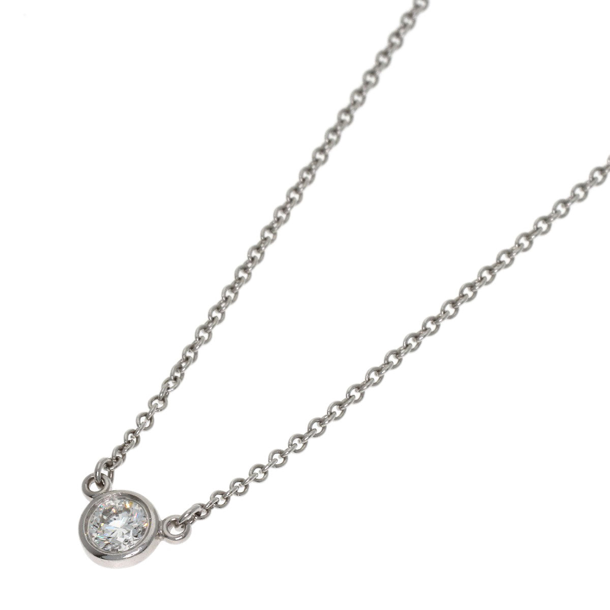 TIFFANY&Co. By The Yard Diamond Necklace Platinum PT950 Ladies [Used]