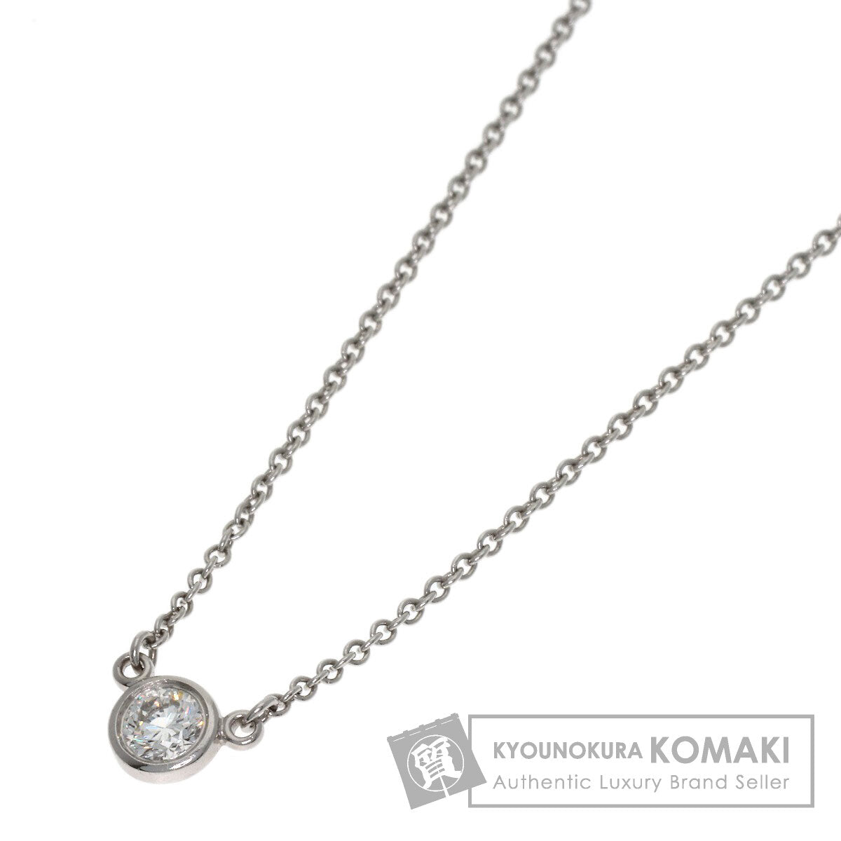 TIFFANY&Co. By The Yard Diamond Necklace Platinum PT950 Ladies [Used]