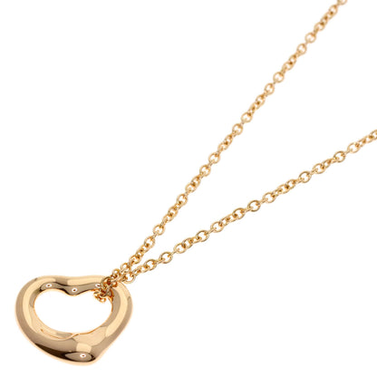 TIFFANY&Co. Open Heart Mini Necklace K18 Pink Gold Ladies [Used]