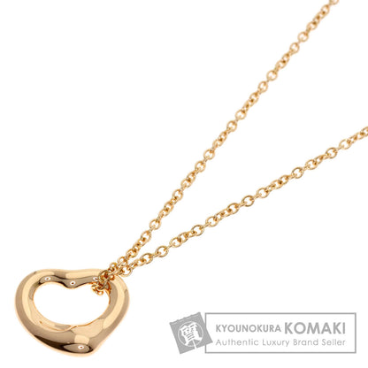 TIFFANY&Co. Open Heart Mini Necklace K18 Pink Gold Ladies [Used]