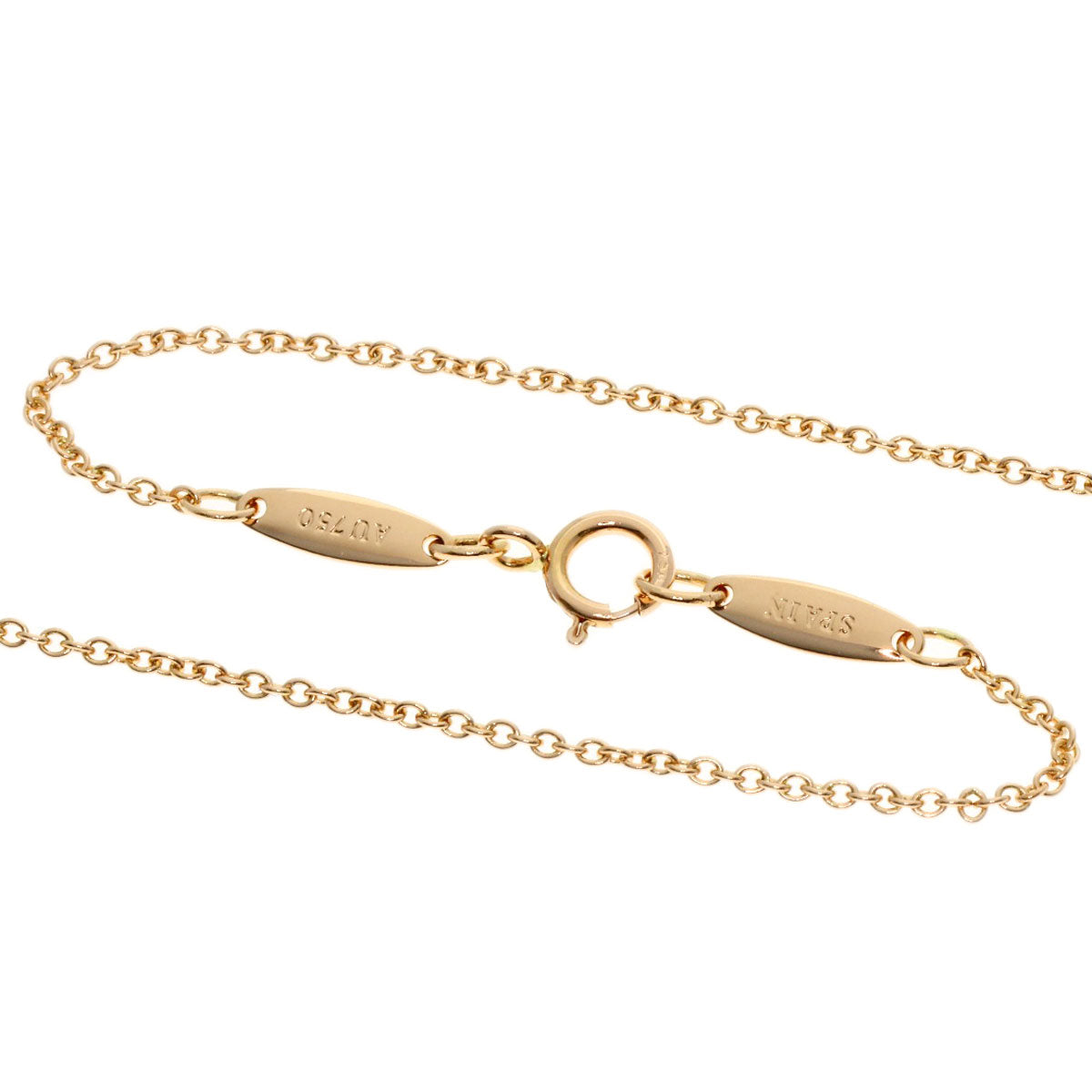 TIFFANY&Co. Open Heart Mini Necklace K18 Pink Gold Ladies [Used]