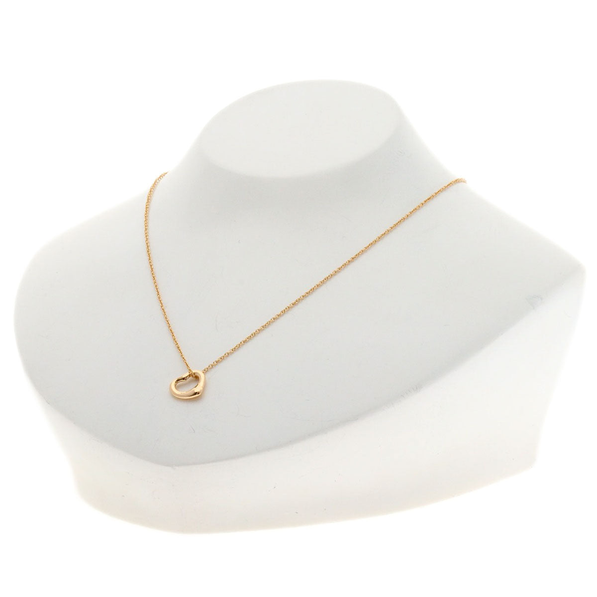 TIFFANY&Co. Open Heart Mini Necklace K18 Pink Gold Ladies [Used]