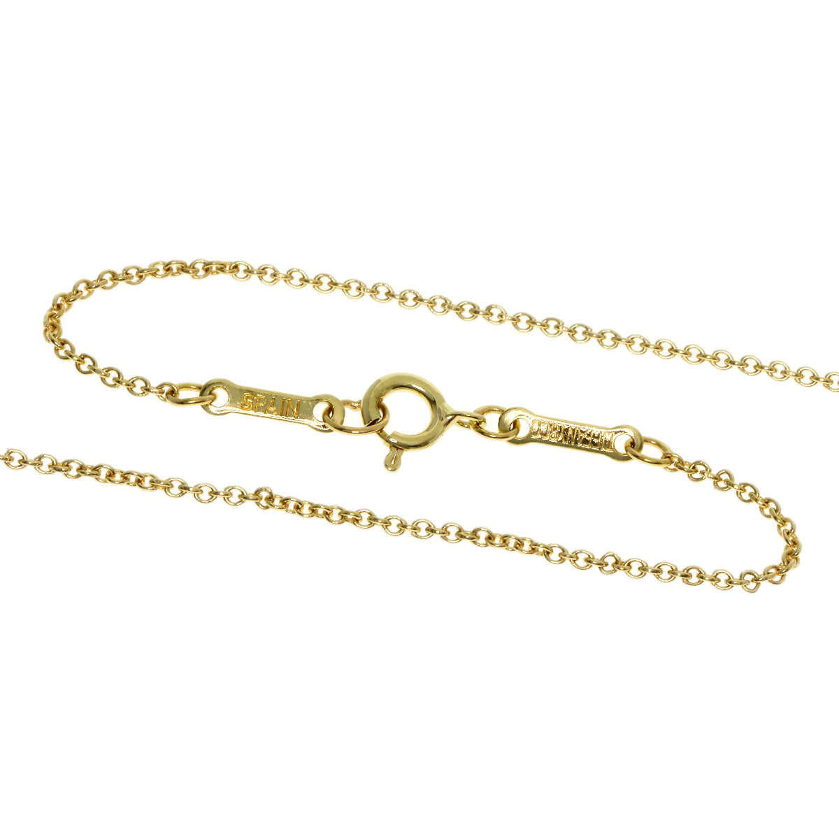 TIFFANY&Co. Open heart Necklace K18 Yellow Gold Ladies [Used]