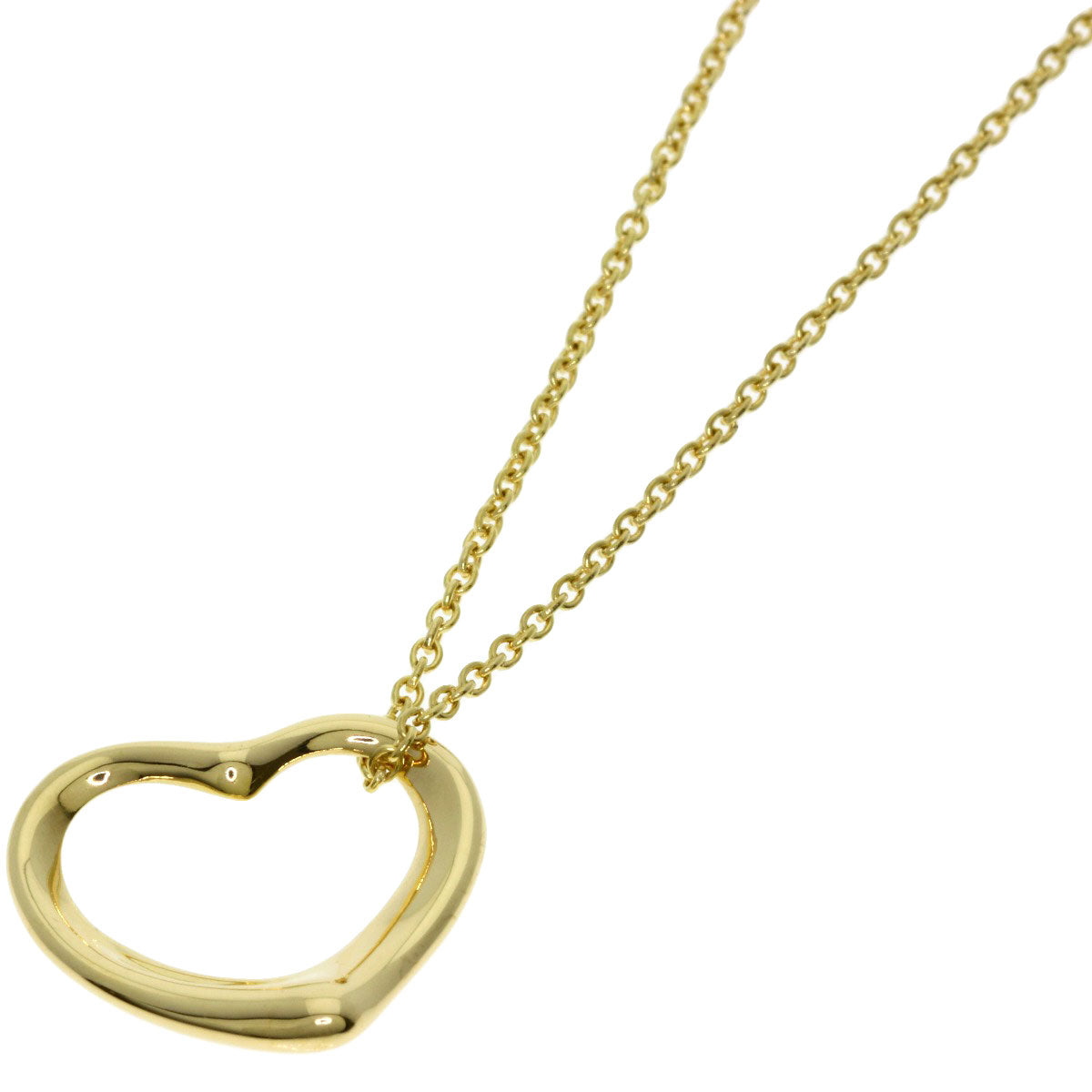 TIFFANY&Co. Open heart Necklace K18 Yellow Gold Ladies [Used]