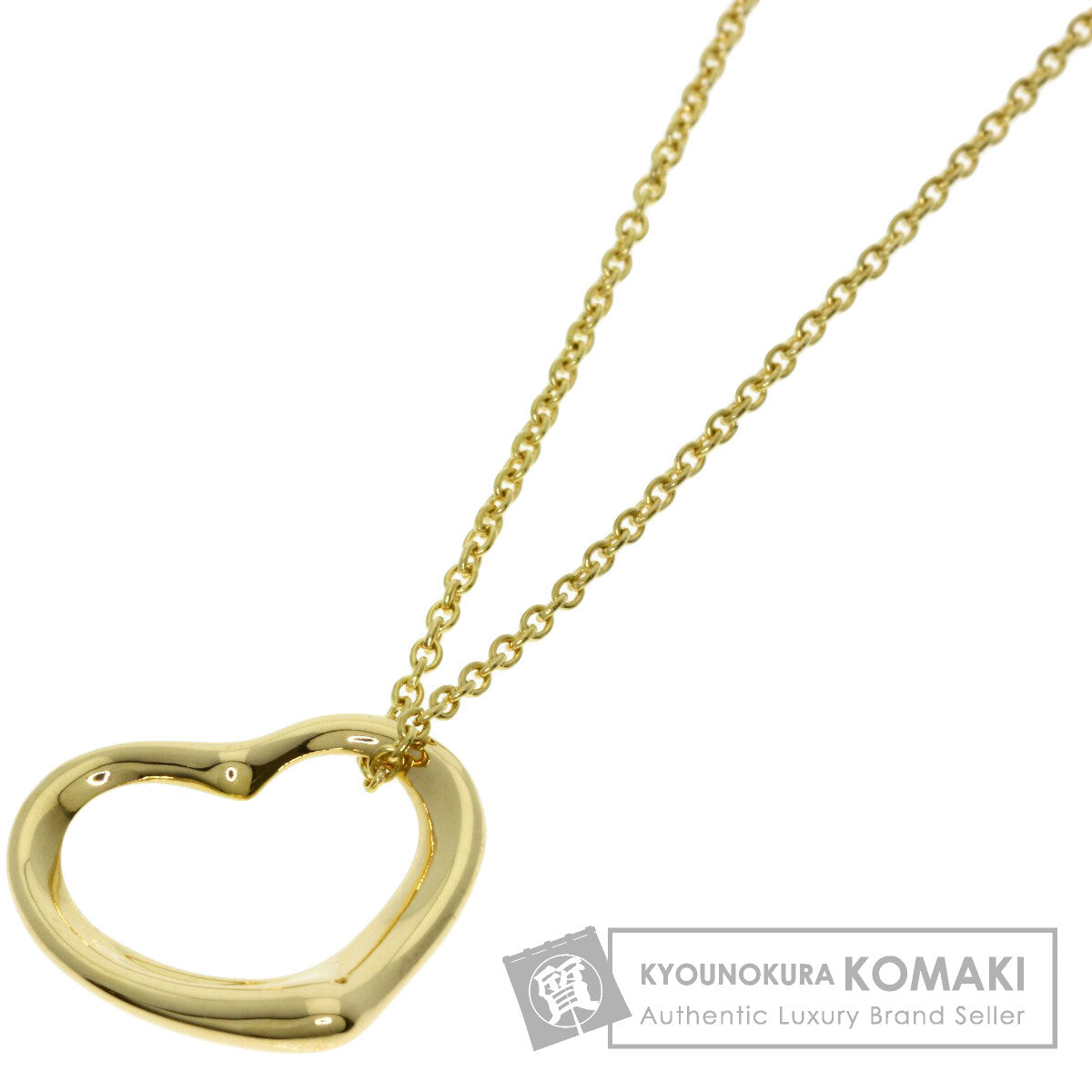 TIFFANY&Co. Open heart Necklace K18 Yellow Gold Ladies [Used]