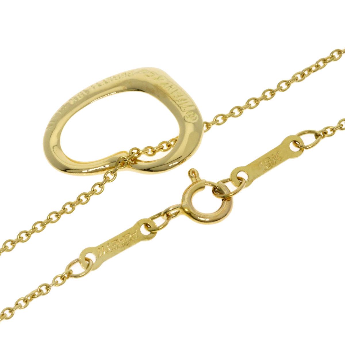 TIFFANY&Co. Open heart Necklace K18 Yellow Gold Ladies [Used]