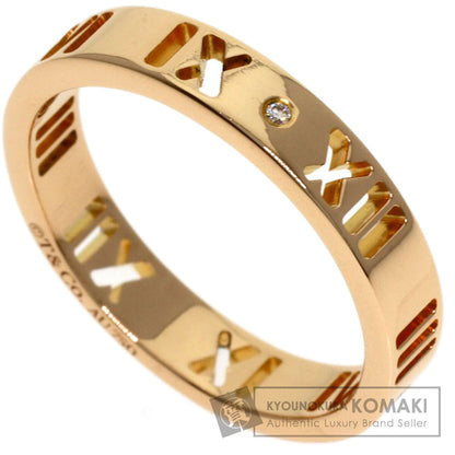 TIFFANY&Co. Atlas 4P Diamond Ring K18 Pink Gold Ladies [Used]