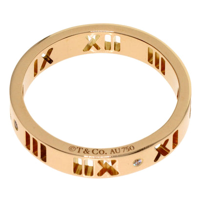 TIFFANY&Co. Atlas 4P Diamond Ring K18 Pink Gold Ladies [Used]