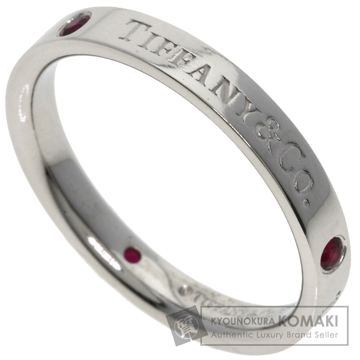TIFFANY&Co. Flatband Ruby Ring Platinum PT950 Ladies [Used]