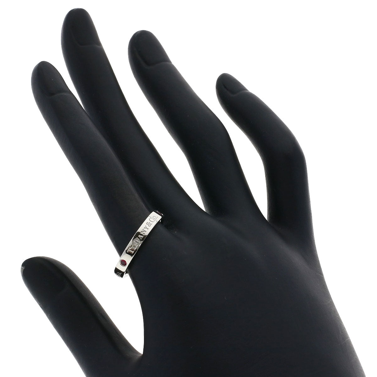 TIFFANY&Co. Flatband Ruby Ring Platinum PT950 Ladies [Used]