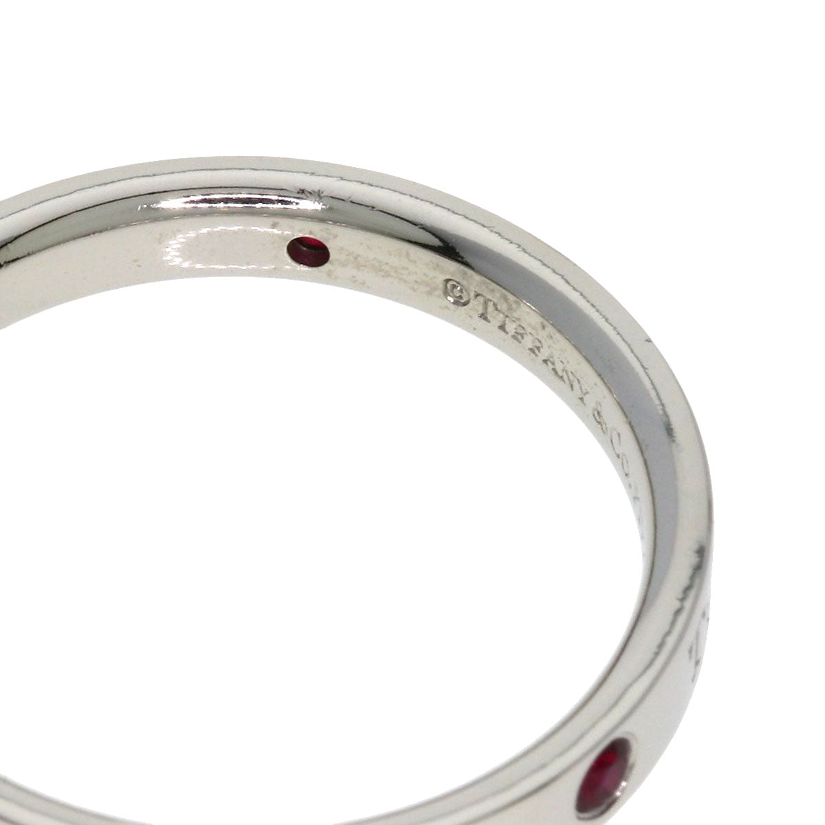 TIFFANY&Co. Flatband Ruby Ring Platinum PT950 Ladies [Used]