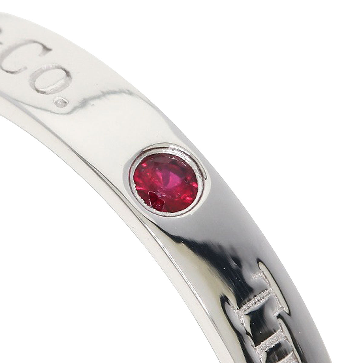 TIFFANY&Co. Flatband Ruby Ring Platinum PT950 Ladies [Used]