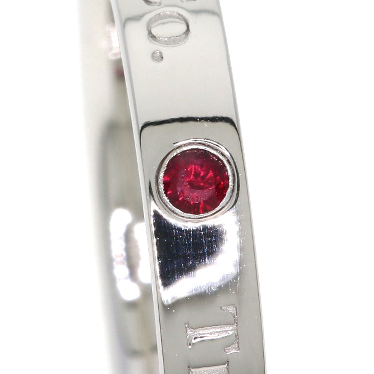TIFFANY&Co. Flatband Ruby Ring Platinum PT950 Ladies [Used]