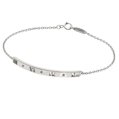 TIFFANY&Co. Atlas 3P Diamond Bracelet K18 White Gold Ladies [Used]