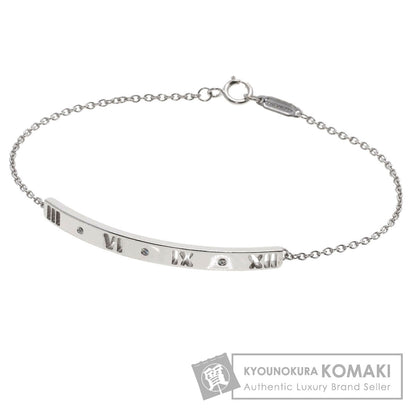 TIFFANY&Co. Atlas 3P Diamond Bracelet K18 White Gold Ladies [Used]