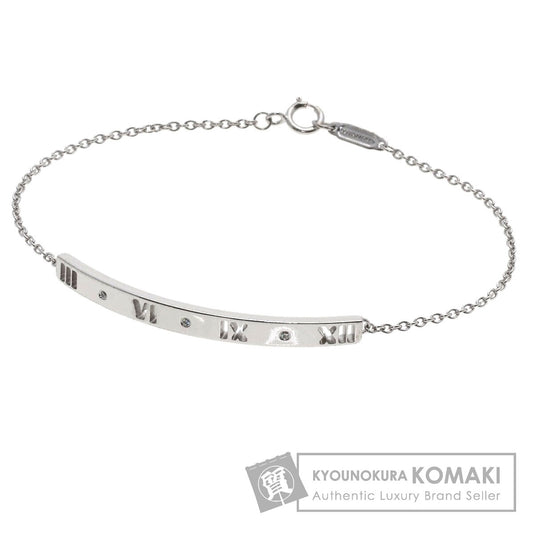 TIFFANY&Co. Atlas 3P Diamond Bracelet K18 White Gold Ladies [Used]