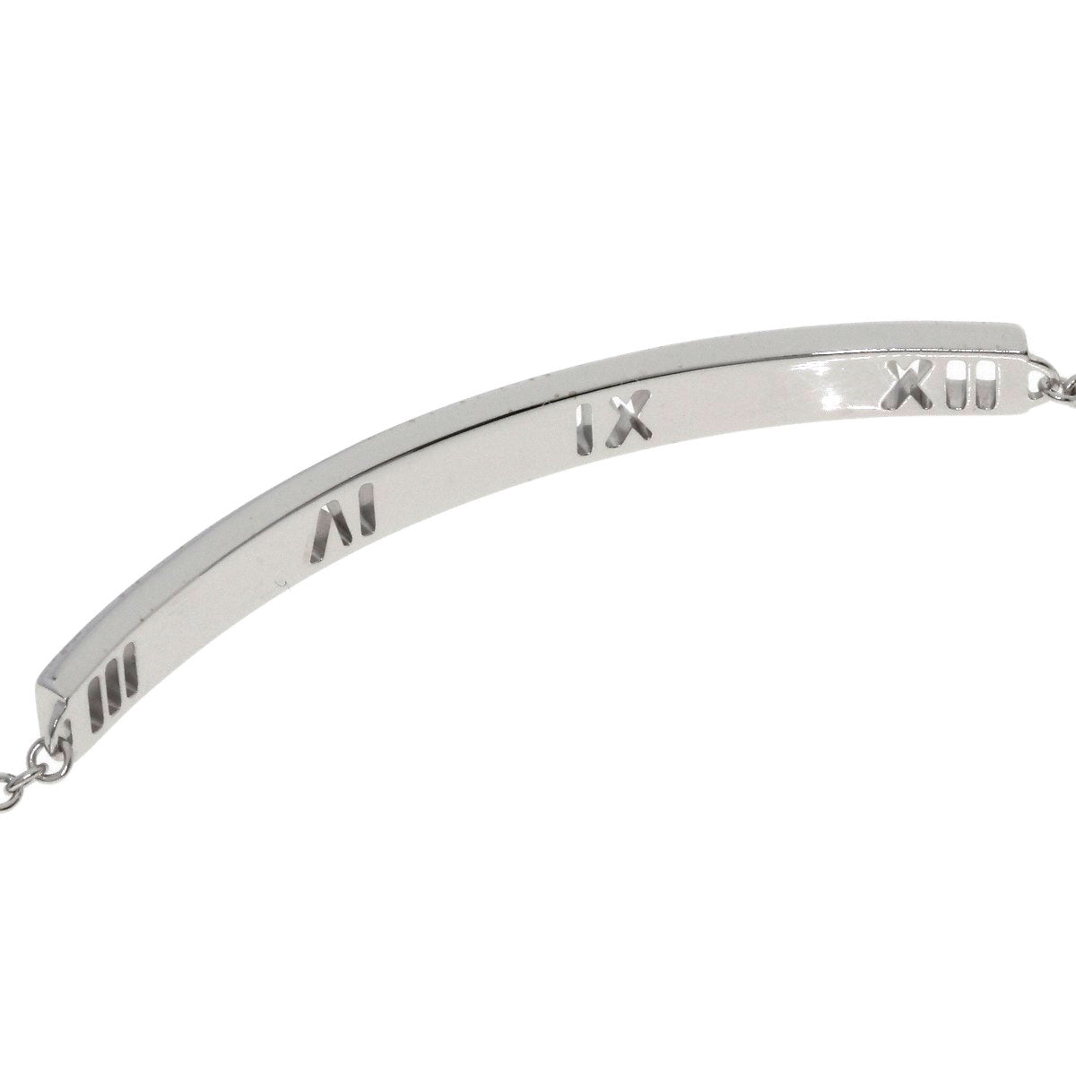 TIFFANY&Co. Atlas 3P Diamond Bracelet K18 White Gold Ladies [Used]