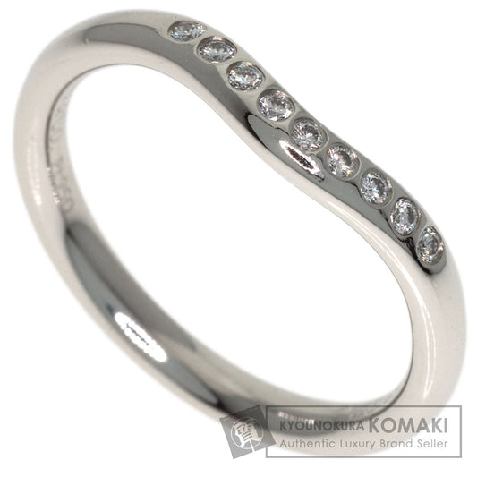 TIFFANY&Co. Curved band Diamond Ring Platinum PT950 Ladies [Used]