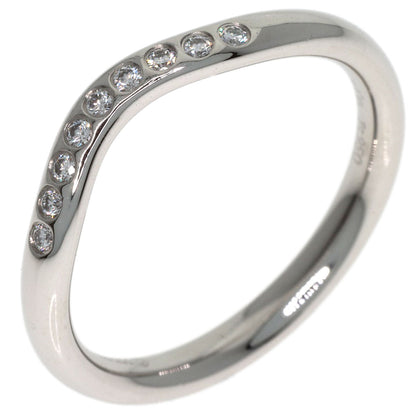 TIFFANY&Co. Curved band Diamond Ring Platinum PT950 Ladies [Used]