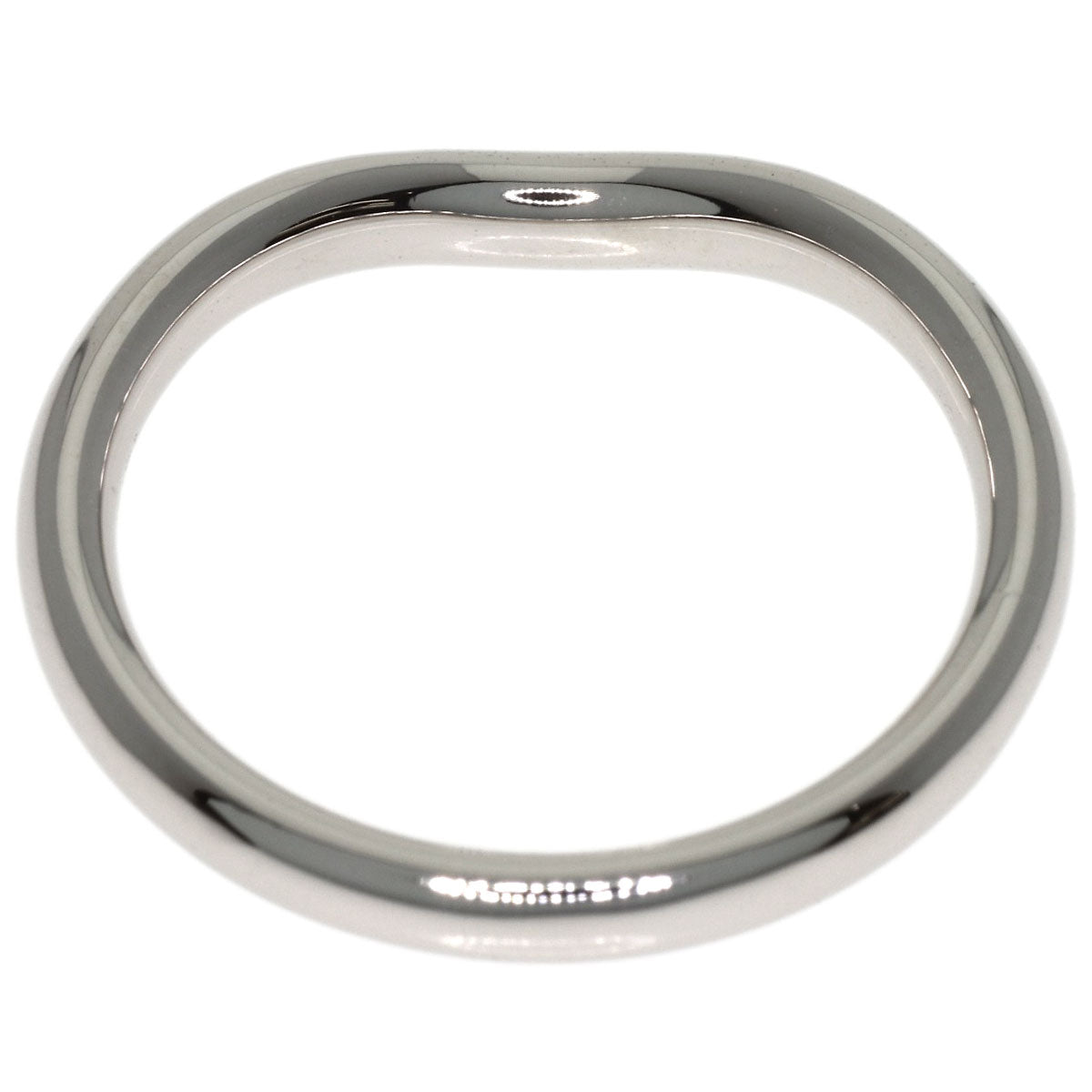 TIFFANY&Co. Curved band Diamond Ring Platinum PT950 Ladies [Used]