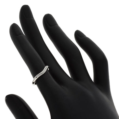 TIFFANY&Co. Curved band Diamond Ring Platinum PT950 Ladies [Used]