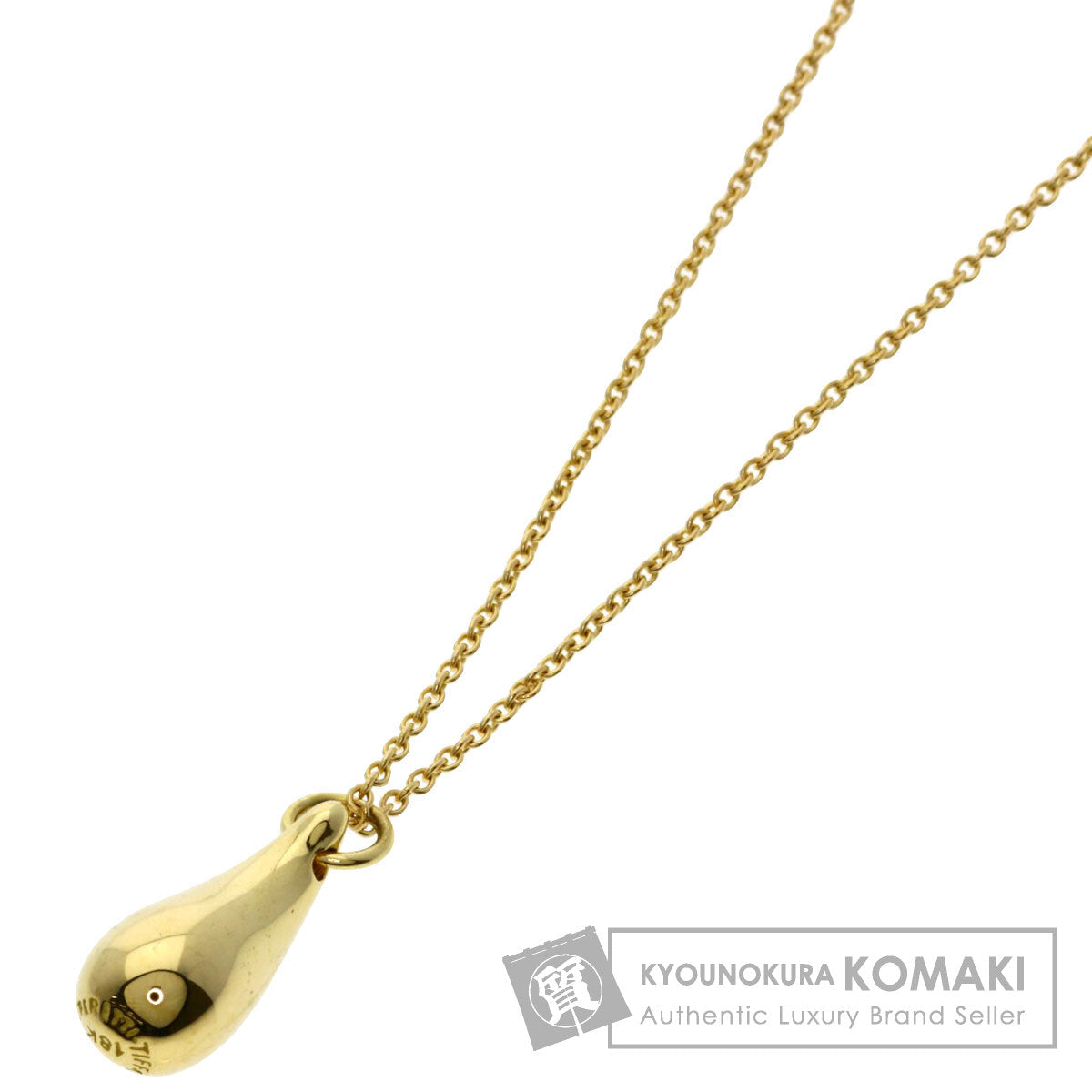 TIFFANY&Co. teardrop Necklace K18 Yellow Gold Ladies [Used]