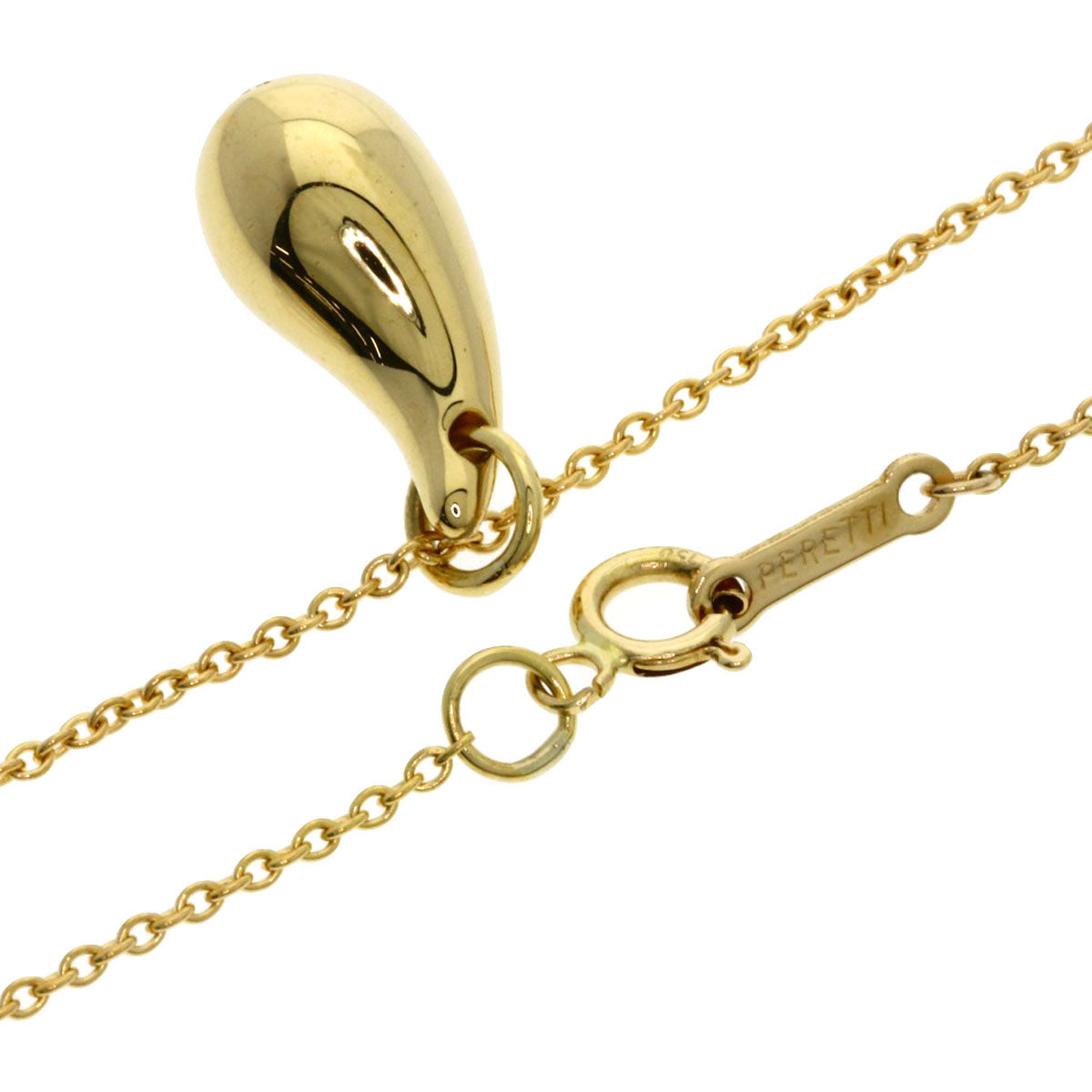 TIFFANY&Co. teardrop Necklace K18 Yellow Gold Ladies [Used]