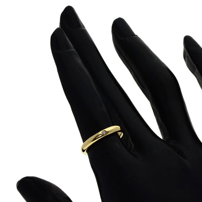 TIFFANY&Co. Stacking band 1P Diamond Ring K18 Yellow Gold Ladies [Used]
