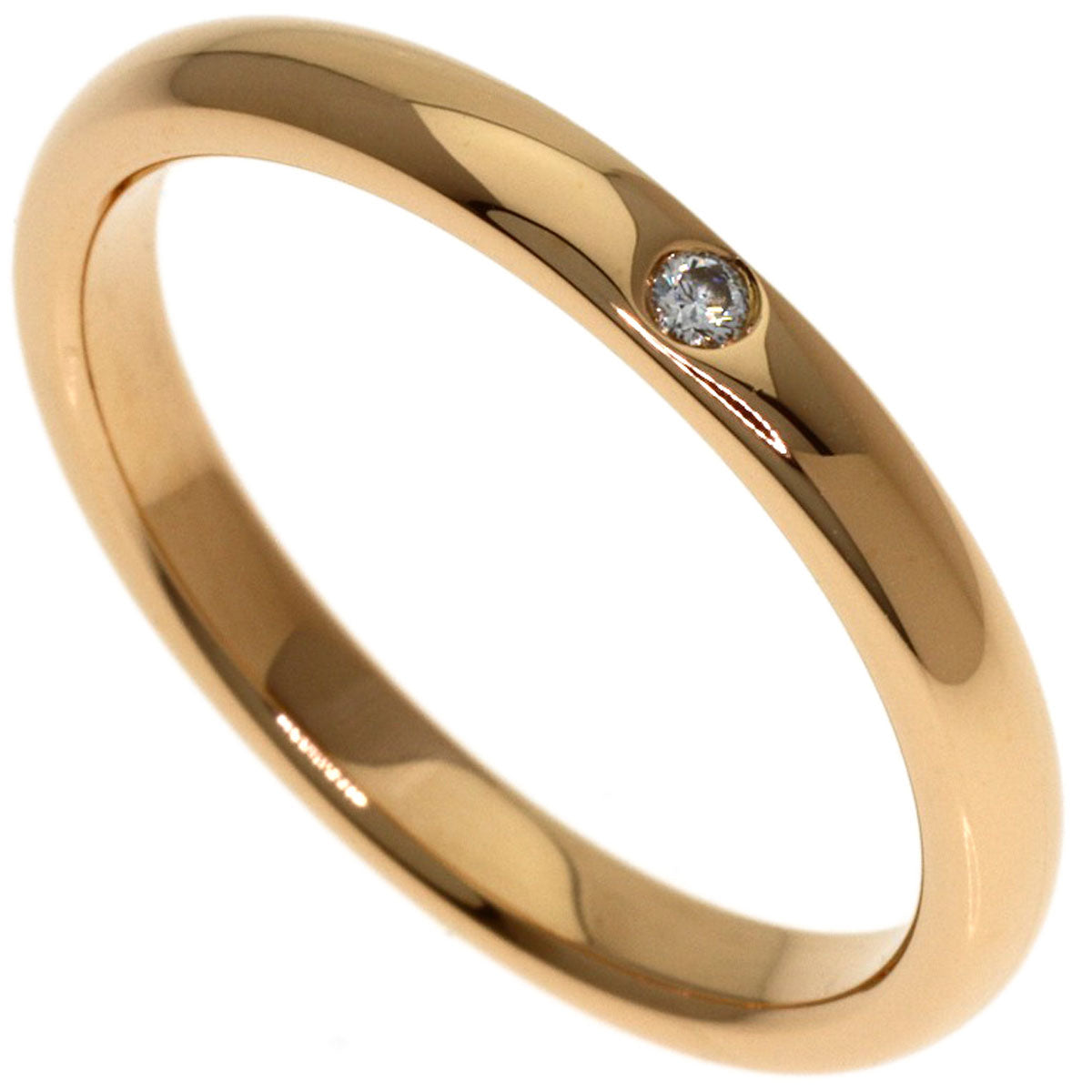 TIFFANY&Co. Wedding 1P Diamond Ring K18 Pink Gold Ladies [Used]
