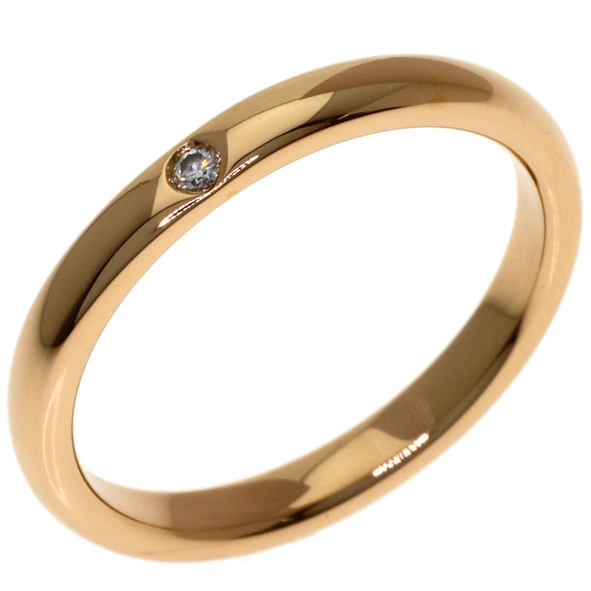 TIFFANY&Co. Wedding 1P Diamond Ring K18 Pink Gold Ladies [Used]
