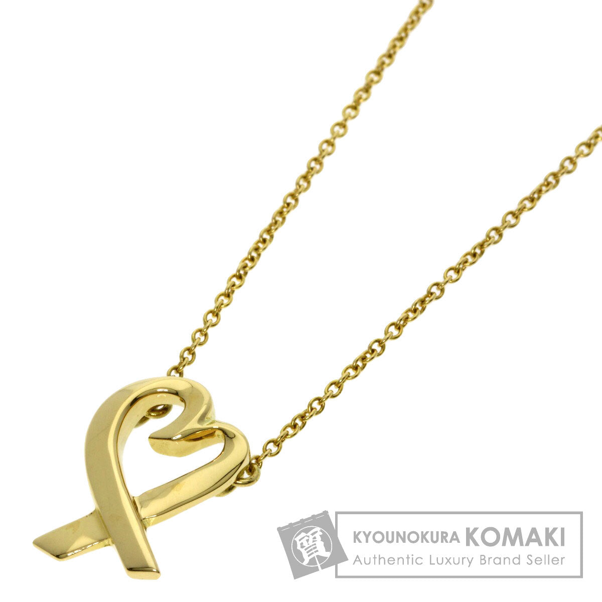 TIFFANY&Co. Loving heart Necklace K18 Yellow Gold Ladies [Used]