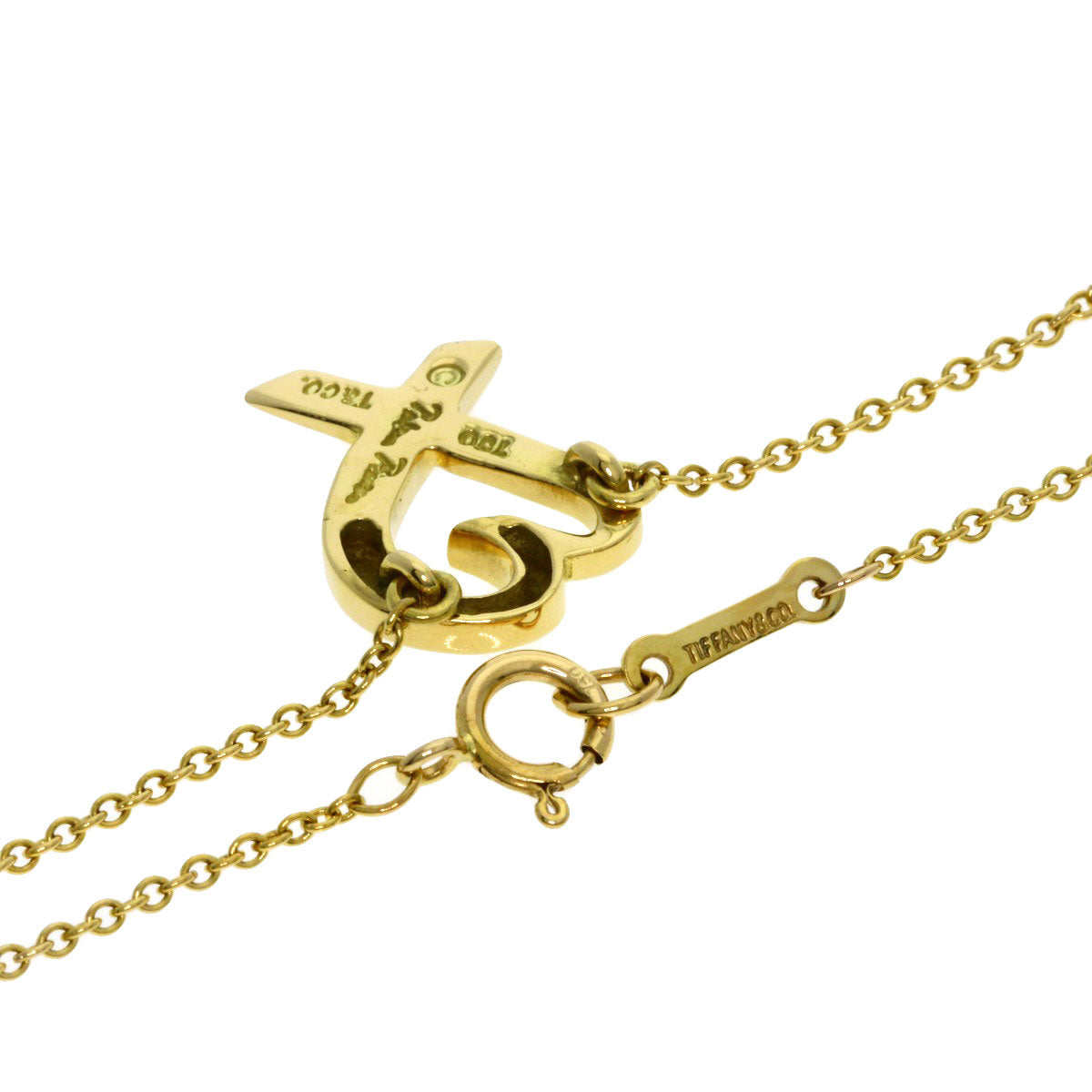 TIFFANY&Co. Loving heart Necklace K18 Yellow Gold Ladies [Used]