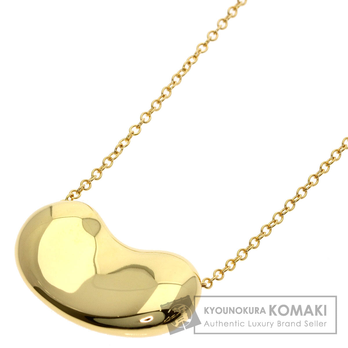TIFFANY&Co. Bean Medium Long Chain Necklace K18 Yellow Gold Ladies [Used]