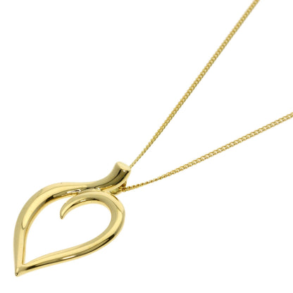 TIFFANY&Co. Leaf heart Necklace K18 Yellow Gold Ladies [Used]