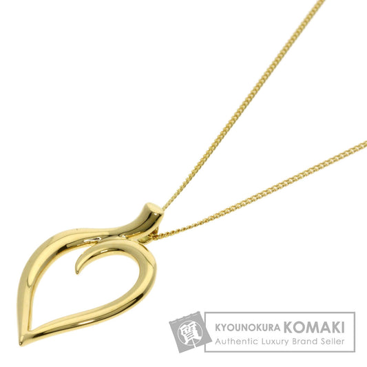 TIFFANY&Co. Leaf heart Necklace K18 Yellow Gold Ladies [Used]