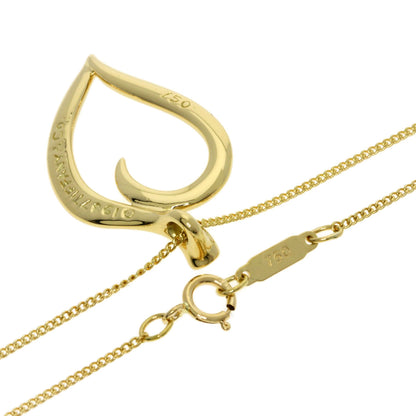 TIFFANY&Co. Leaf heart Necklace K18 Yellow Gold Ladies [Used]