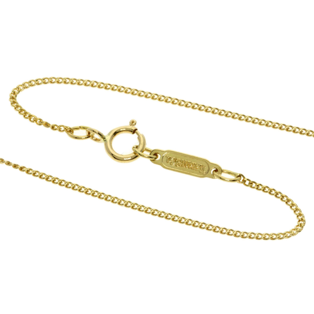 TIFFANY&Co. Leaf heart Necklace K18 Yellow Gold Ladies [Used]