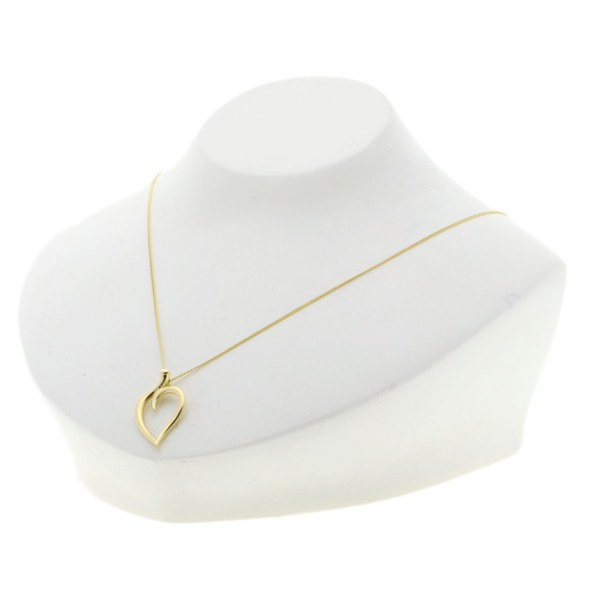 TIFFANY&Co. Leaf heart Necklace K18 Yellow Gold Ladies [Used]