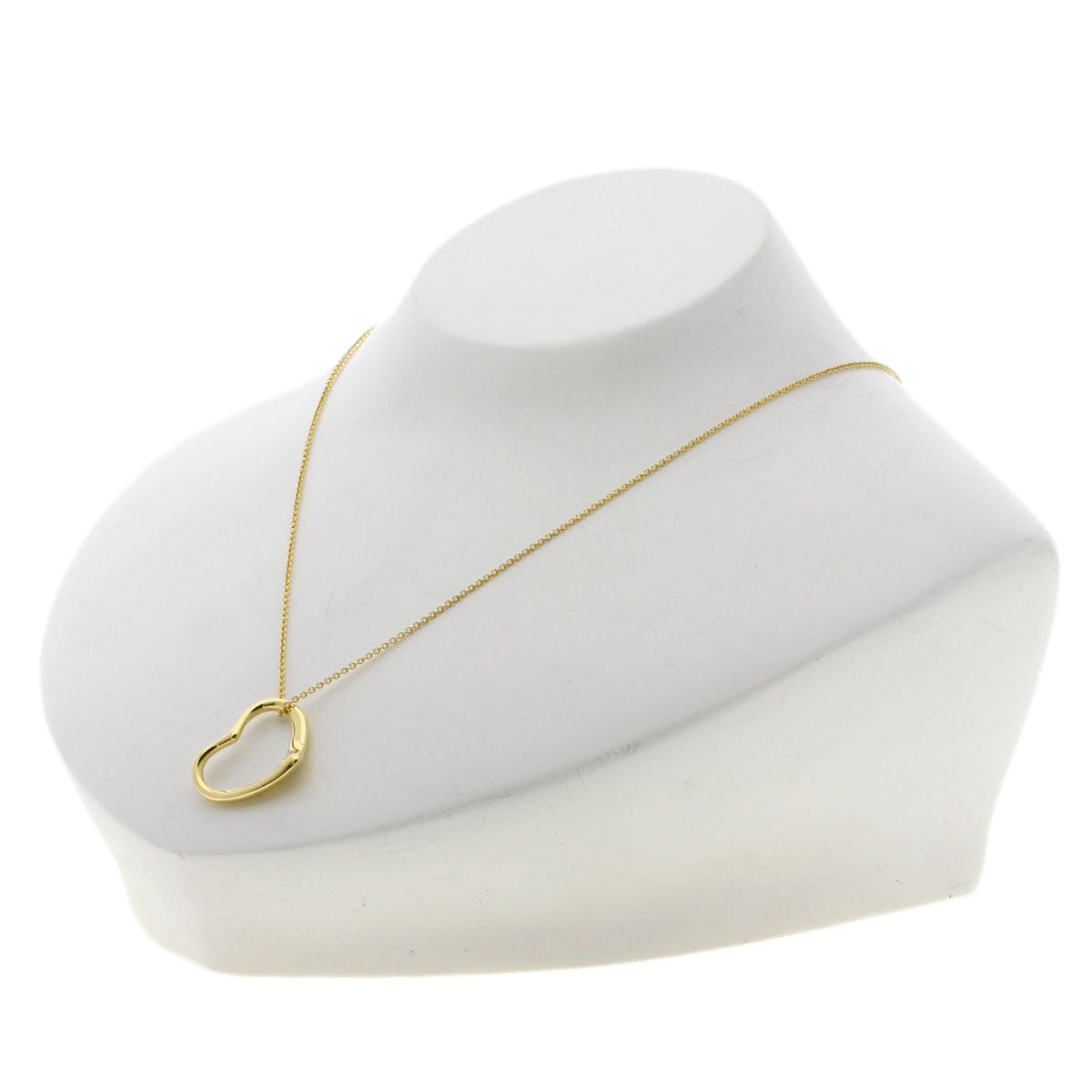 TIFFANY&Co. Open heart Necklace K18 Yellow Gold Ladies [Used]