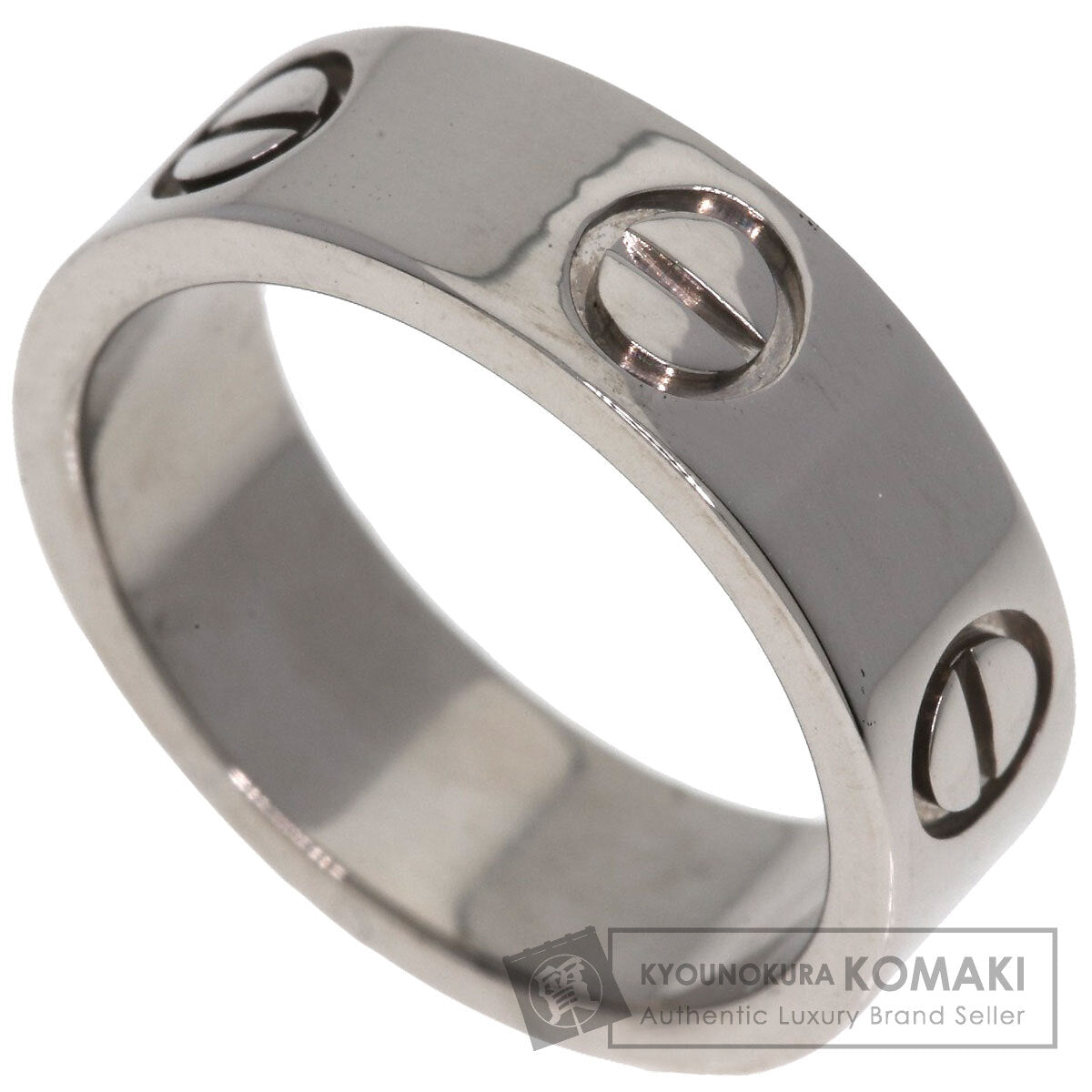 CARTIER love ring #48 Ring K18 White Gold Ladies [Used]
