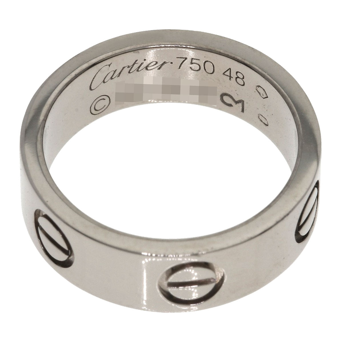 CARTIER love ring #48 Ring K18 White Gold Ladies [Used]