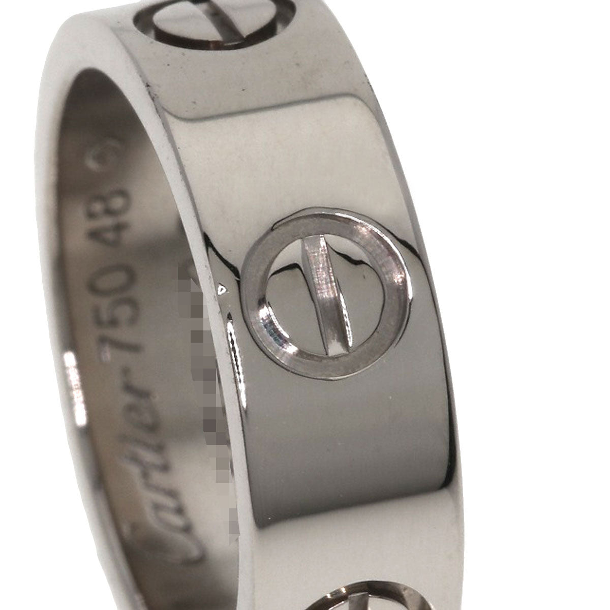 CARTIER love ring #48 Ring K18 White Gold Ladies [Used]